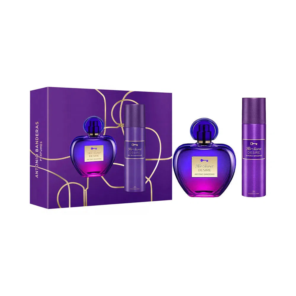  Antonio Banderas Her Secret Desire EDT (W) / SP 80 ml; DEO 150 ml - 8411061067581- Prive Perfumes Honduras