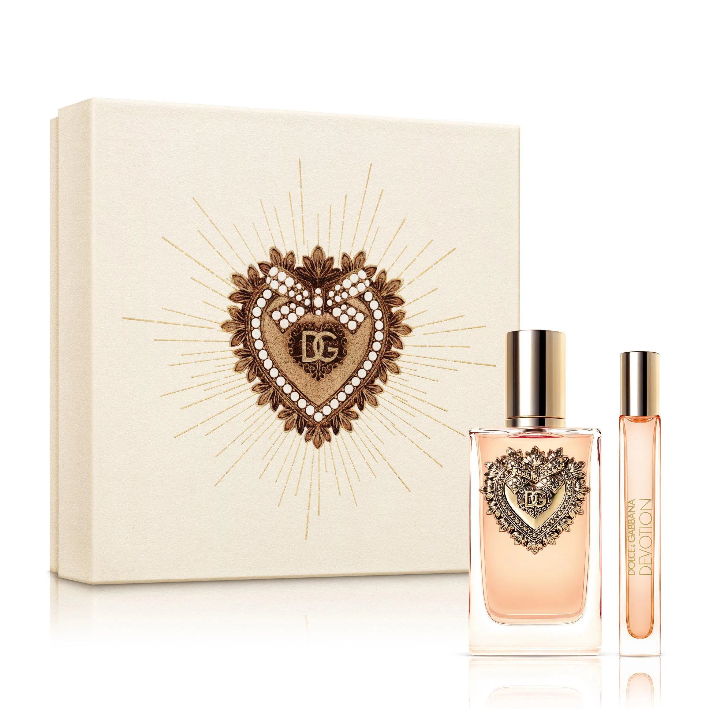 Estuche Dolce & Gabbana Devotion EDP (W) / 2 Pc SP 100 ml; SP 10 ml - 8057971185474- Prive Perfumes Honduras