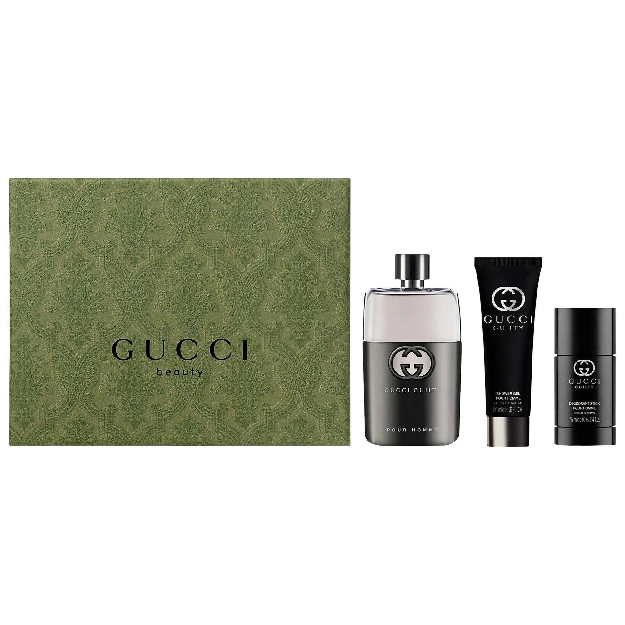 Estuche Gucci Guilty Pour Homme EDT (M) / 3 Pc SP 90 ml; SG 50 ml; DEO - 3616304679056- Prive Perfumes Honduras