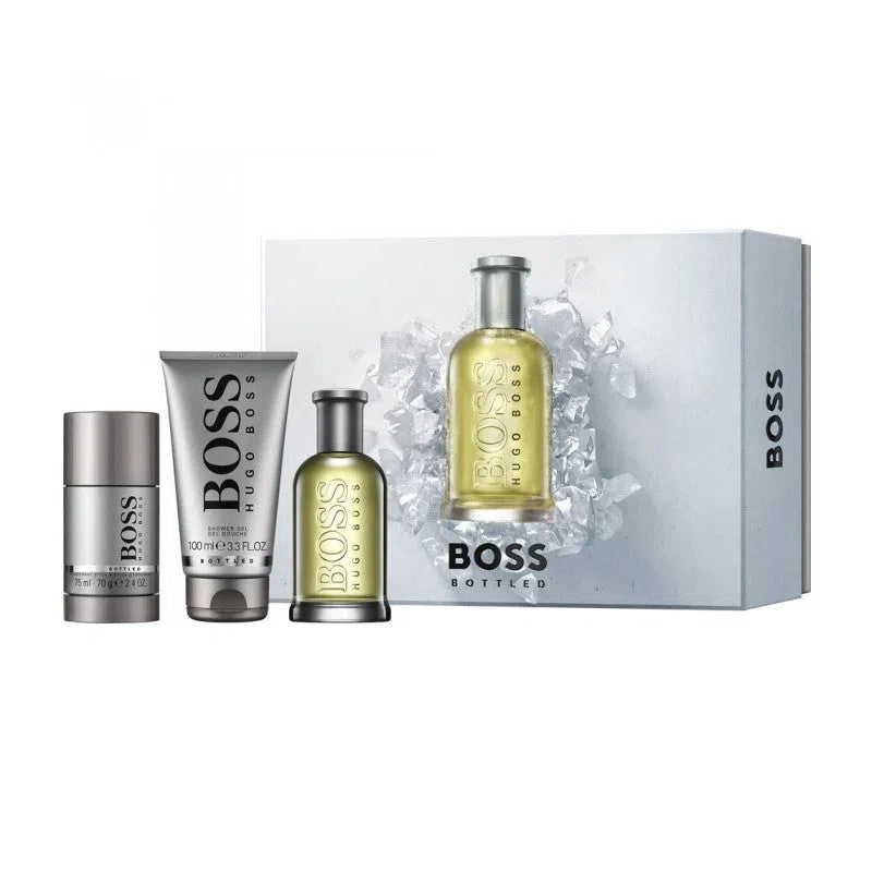 Estuche Hugo Boss Boss Bottled EDT (M) / 3 Pc SP 100 ml; SG 100 ml; DEO - 3616302923175- Prive Perfumes Honduras