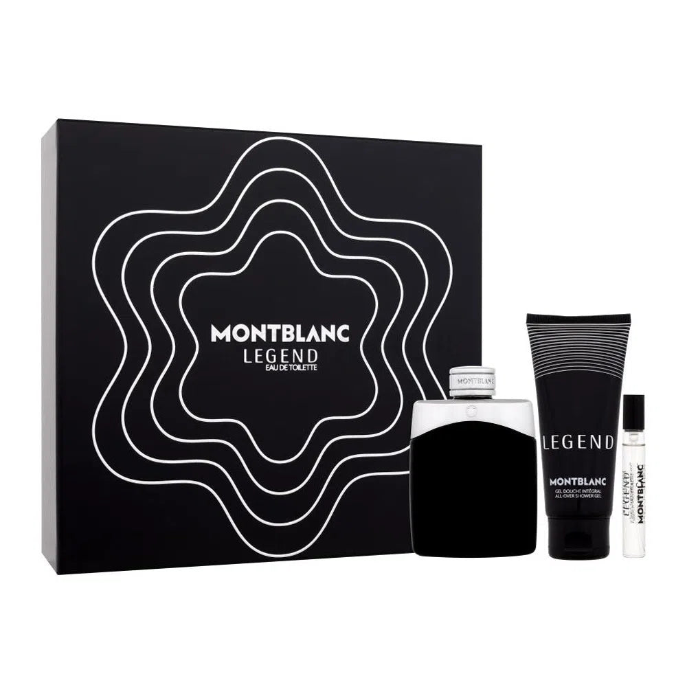 Estuche Mont Blanc Legend EDT (M) / 3 Pc SP 100 ml; SG 100 ml; SP 7.5 ml - 3386460132213- Prive Perfumes Honduras