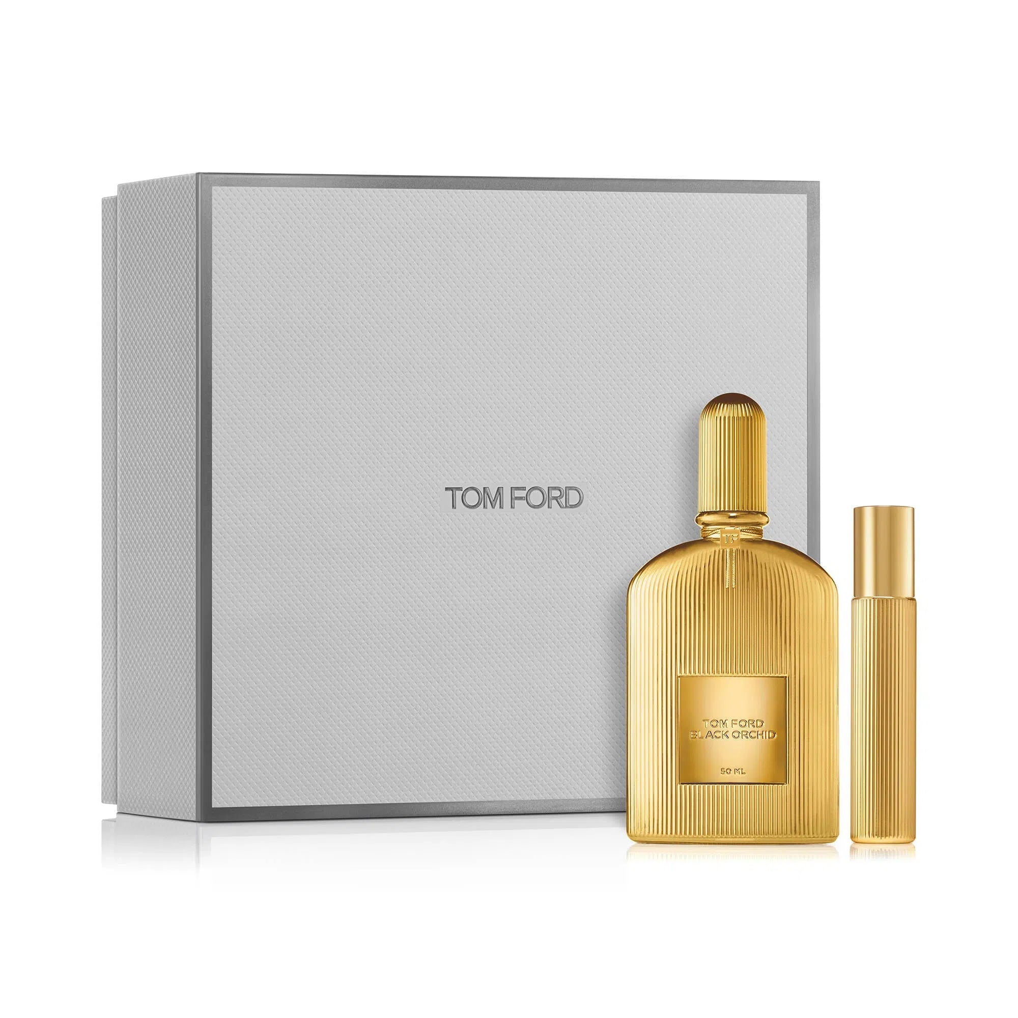 Estuche Tom Ford Black Orchid Parfum (W) / 2 Pc SP 50 ml; SP 10 ml - 888066124409- Prive Perfumes Honduras