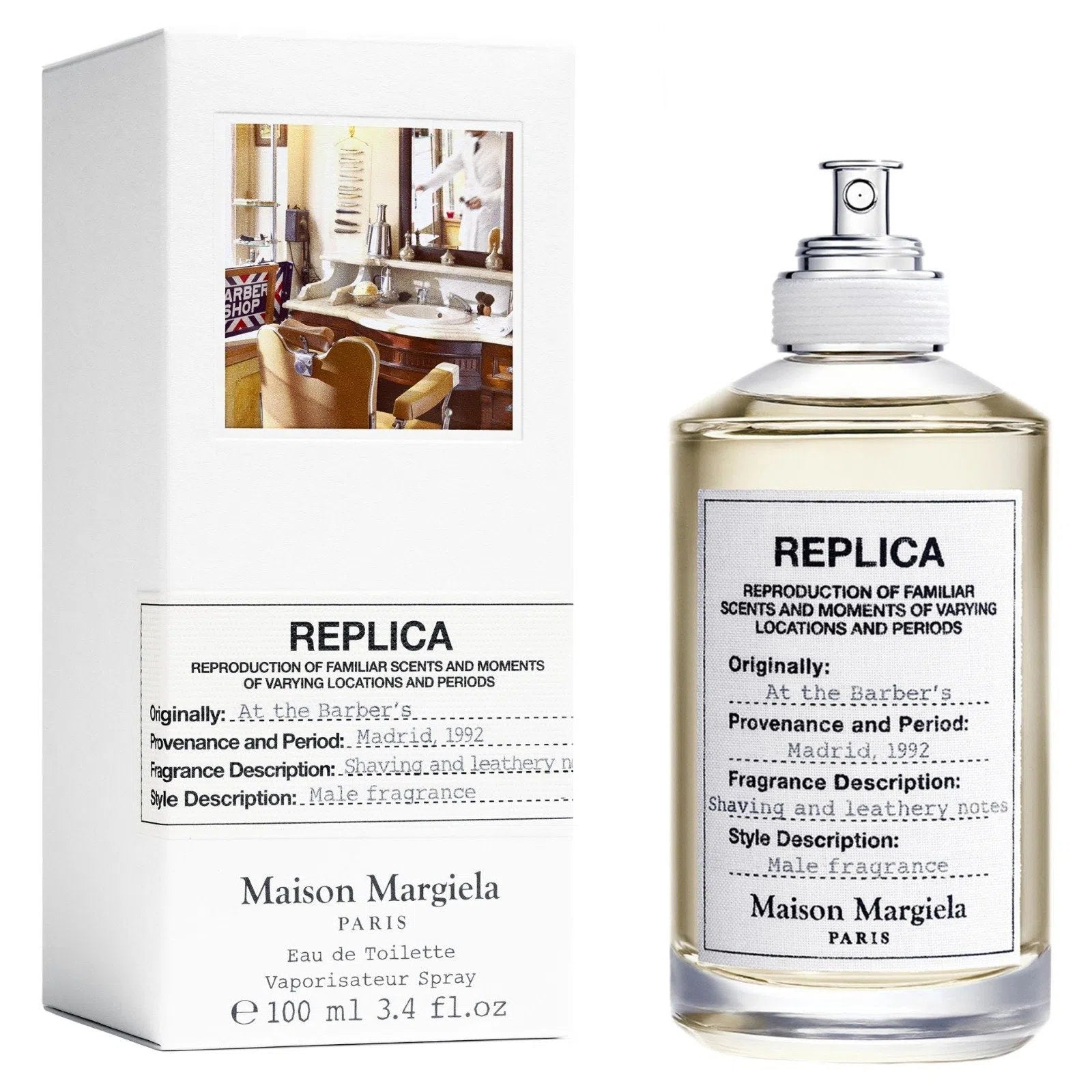Perfume Maison Margiela Replica At The Barber's EDT (M) / 100 ml - 3605522074569- Prive Perfumes Honduras
