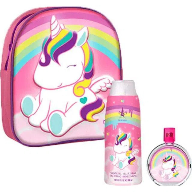 Estuche Air-Val Eau My Unicorn Backpack EDT (G) / 3 Pc SP 50 ml; SG 75 ml; Backpack - 8411114089874- Prive Perfumes Honduras