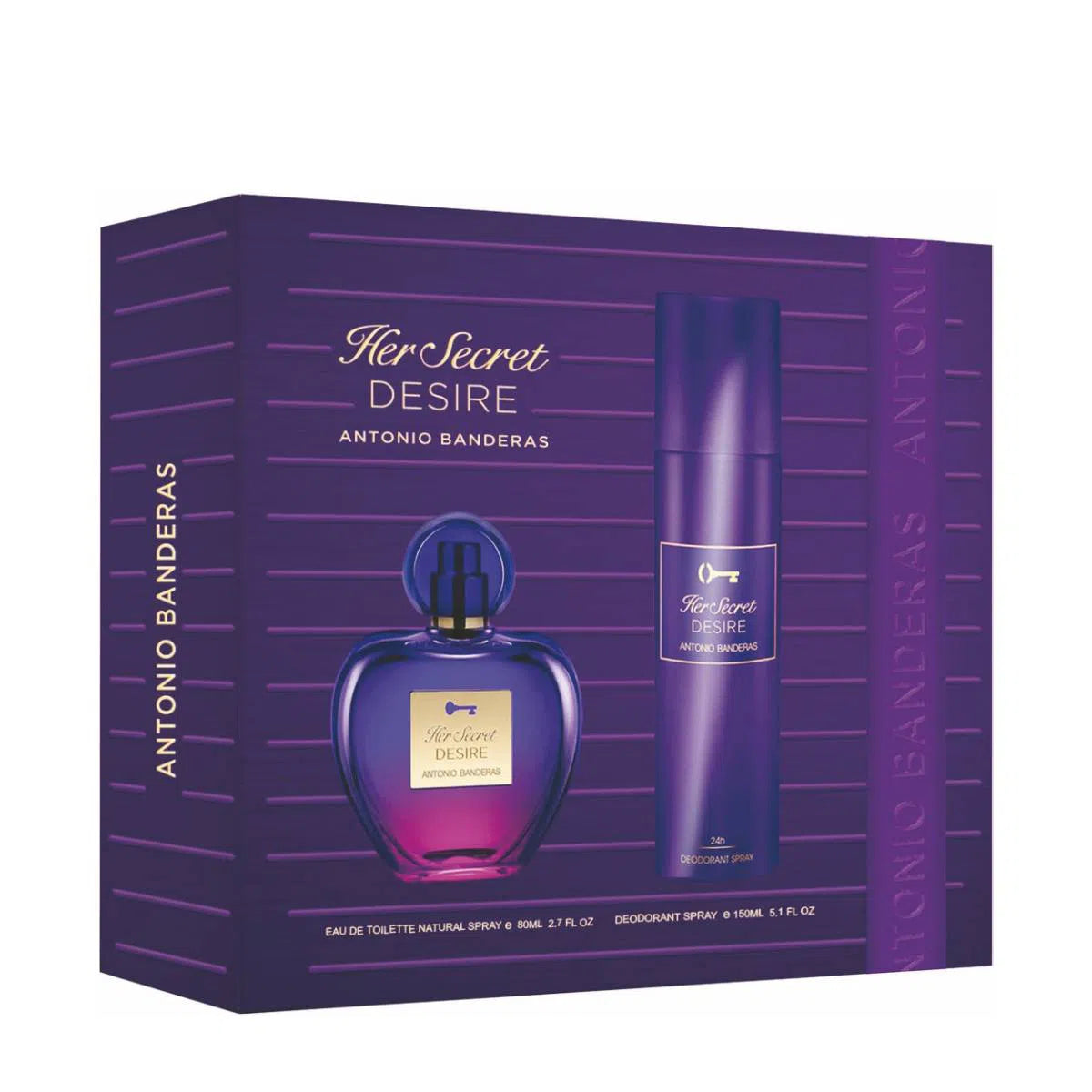 Set De Perfume Mujer Antonio Banderas Her Secret Desire Edt 80 ML +  Desodorante 150 ML