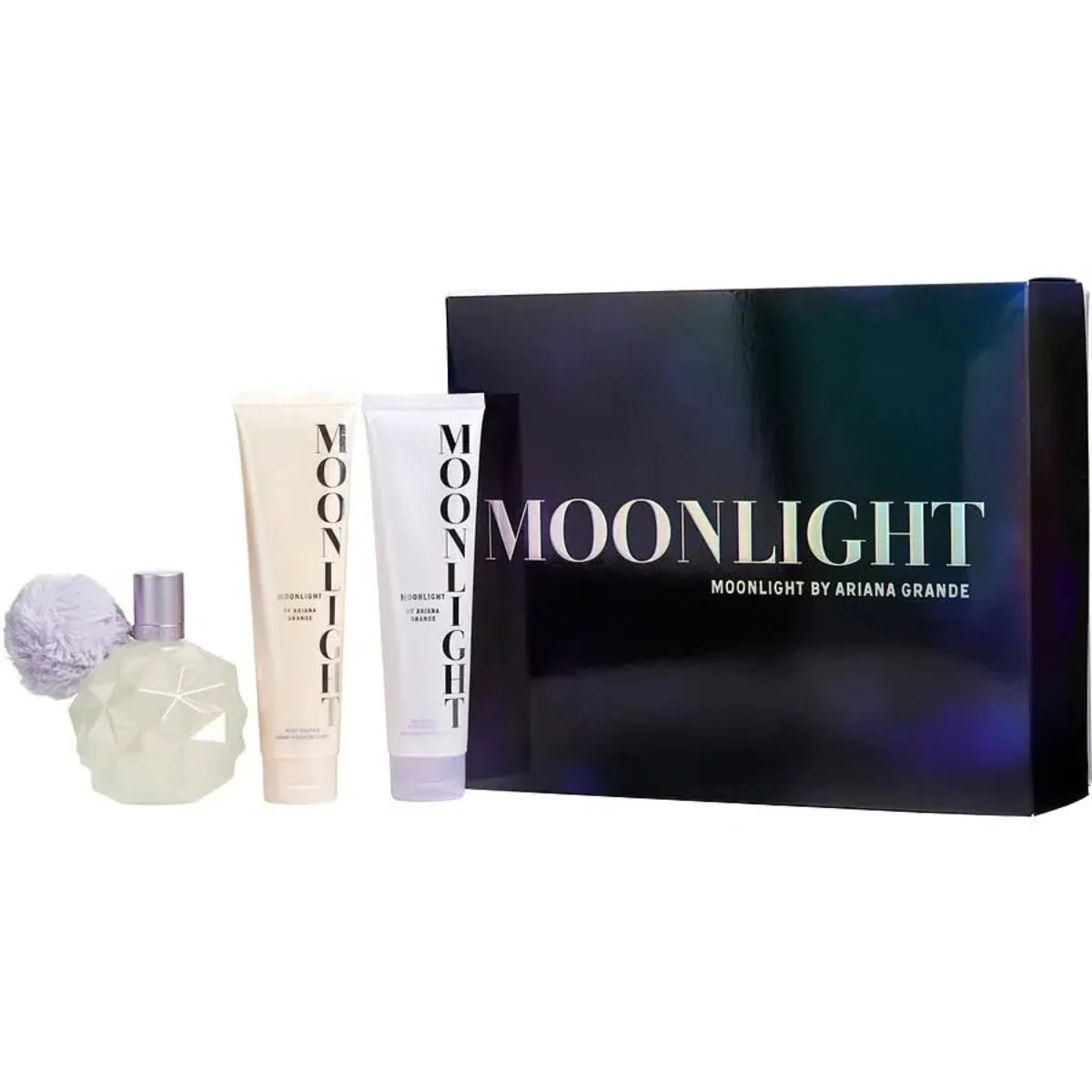 Estuche Ariana Grande Moonlight EDP (W) / 3 Pc SP 100 ml; BL 100 ml; SG 100 ml - 812256029748- Prive Perfumes Honduras
