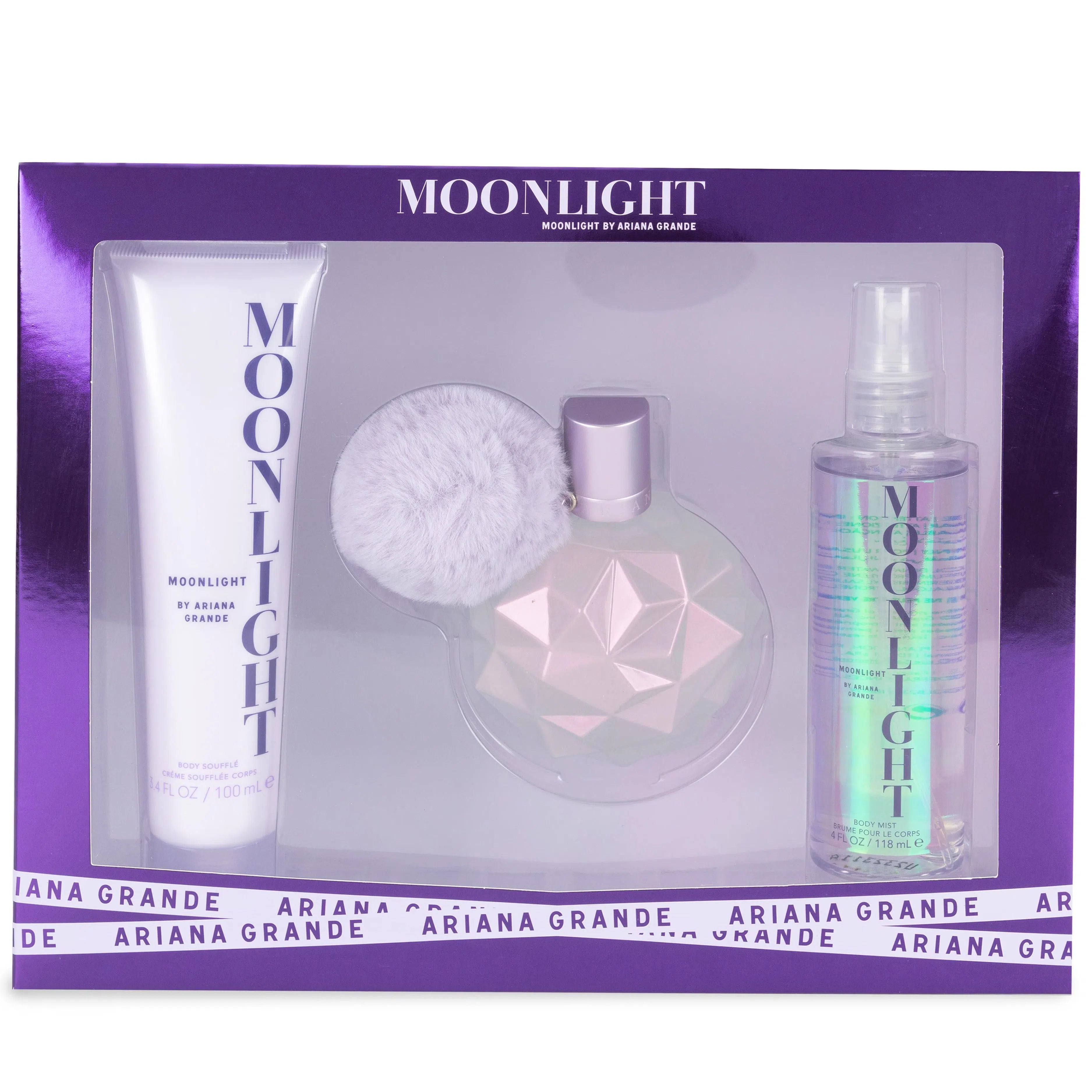 Estuche Ariana Grande Moonlight EDP (W) / 3Pc SP 100 ml; BM 118 ml; BL 100 ml - 810101501647- Prive Perfumes Honduras