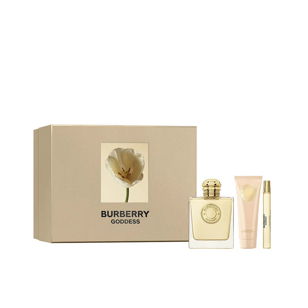 Estuche Burberry Goddess EDP (W) / 3 Pc SP 100 ml; BL 75 ml; SP 10 ml - 3616304961007- Prive Perfumes Honduras