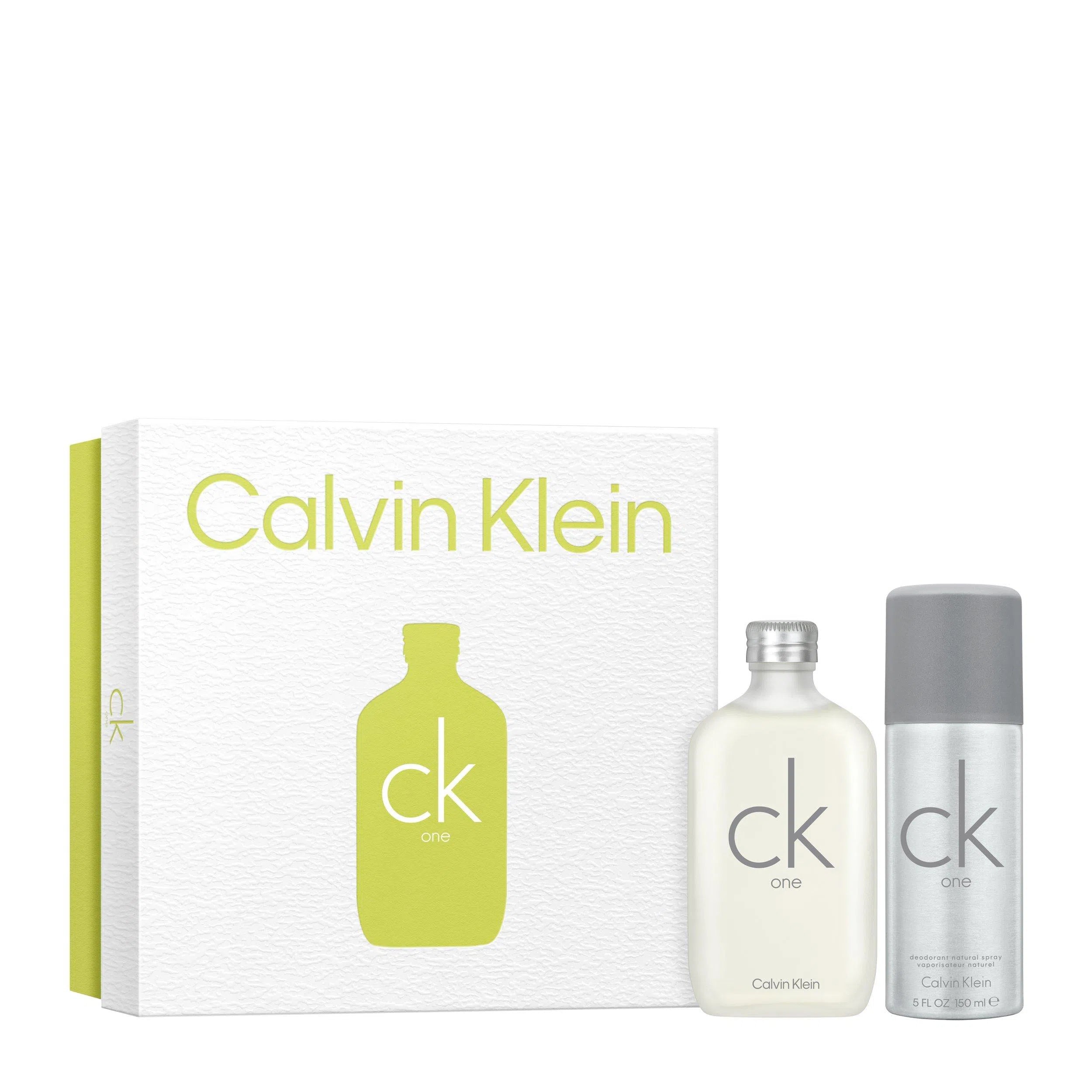 Estuche Calvin Klein CK One EDT (M) / 2 Pc SP 100 ml; DSPR 150 ml - 3616304104671- Prive Perfumes Honduras