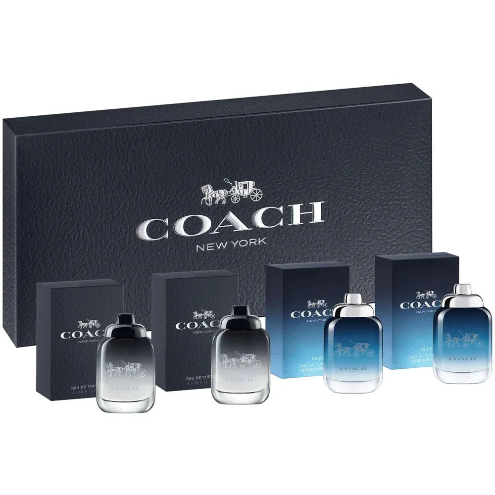 Estuche Coach New York Collection EDT (M) / 4 Pc SP 2.5 ml x 4 - 3386460131445- Prive Perfumes Honduras