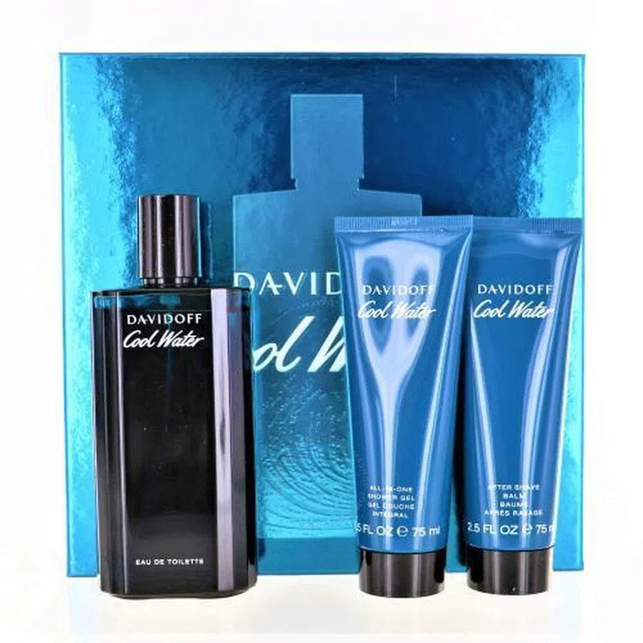 Estuche Davidoff Cool Water EDT (M) / 3 Pc SP 125 ml; AS 75 ml; SG 75 ml - 3616303465186- Prive Perfumes Honduras