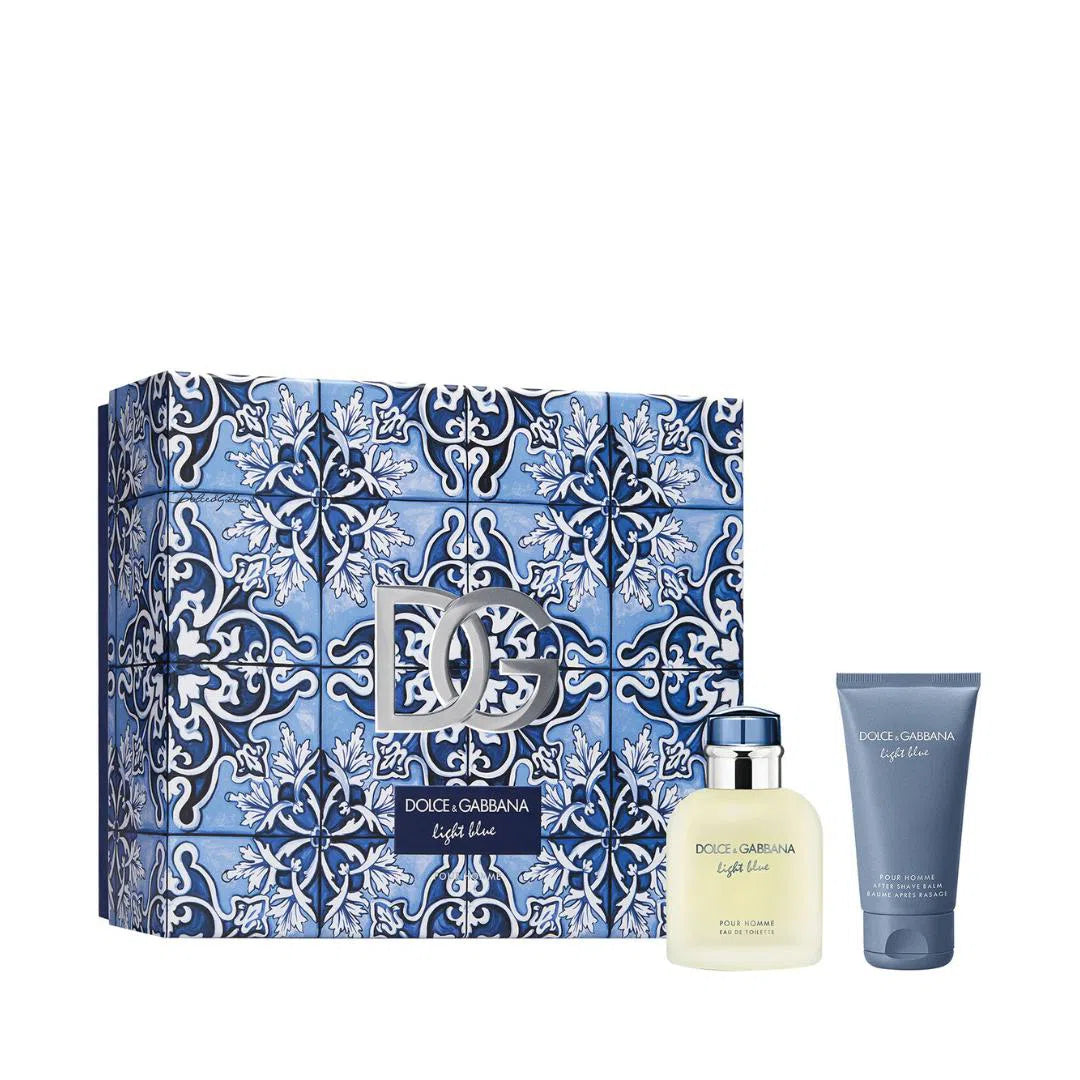 Estuche Dolce & Gabbana Light Blue EDT (M) / 2 Pc SP 75 ml; ASB 50 ml - 3423222066086- Prive Perfumes Honduras