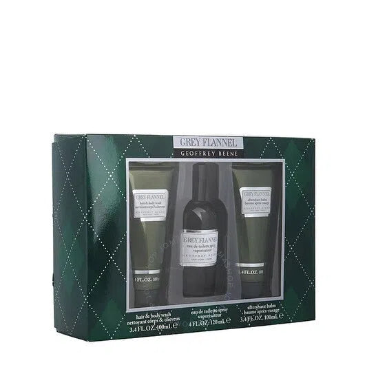 Estuche Geoffrey Beene Grey Flannel EDT (M) / 3 Pc SP 120 ml; AS 120 ml; SG 120 ml - 719346264662- 1 - Prive Perfumes Honduras