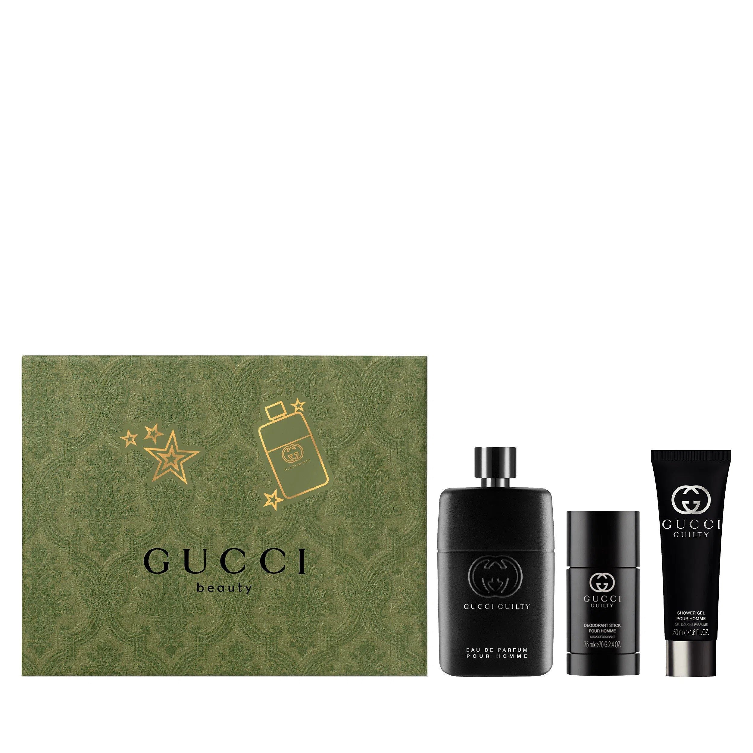 Estuche Gucci Guilty Pour Homme EDP (M) / 3 Pc SP 90 ml; SG 75 ml; DEO - 3616304679070- Prive Perfumes Honduras