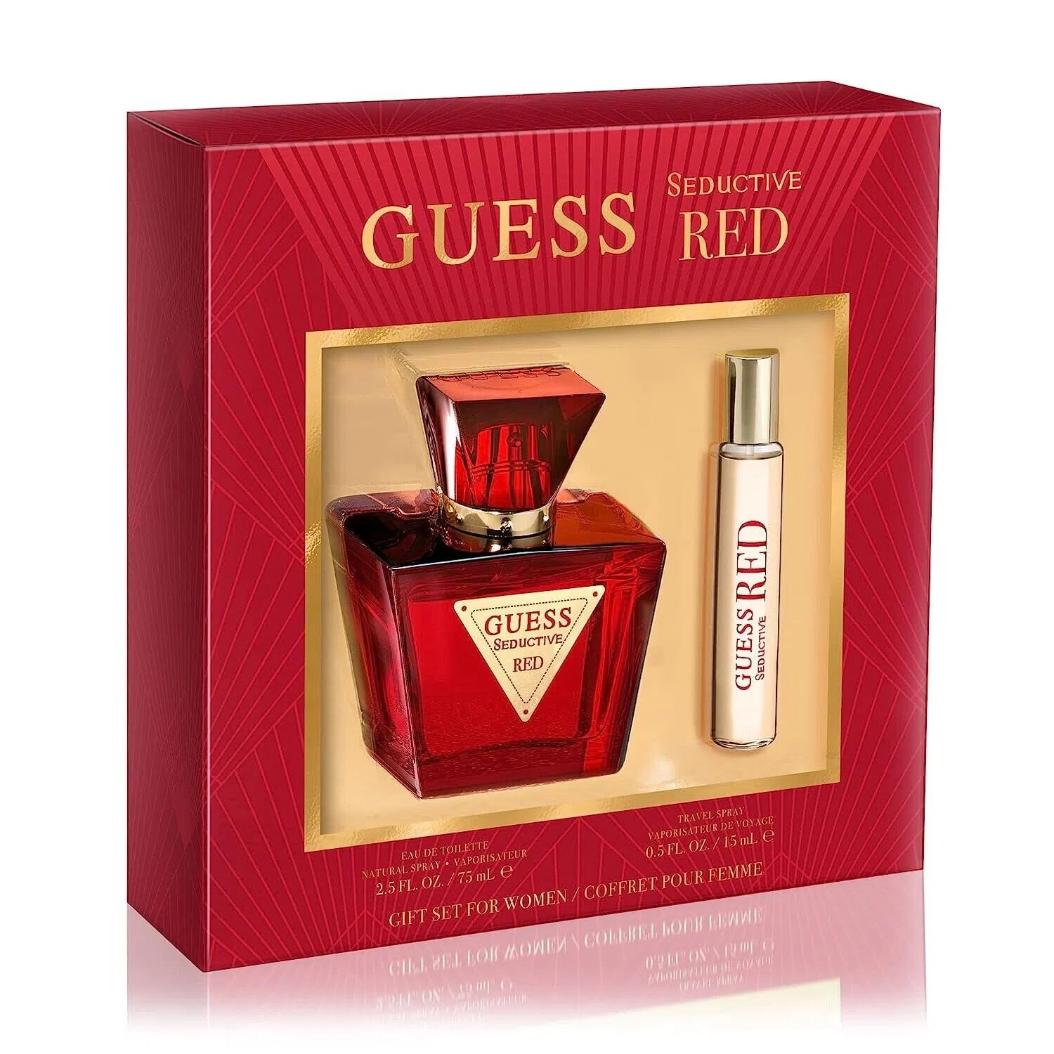 Estuche Guess Seductive Red EDT (W) / 2 Pc SP 75 ml; SP 15 ml - 085715329516- Prive Perfumes Honduras