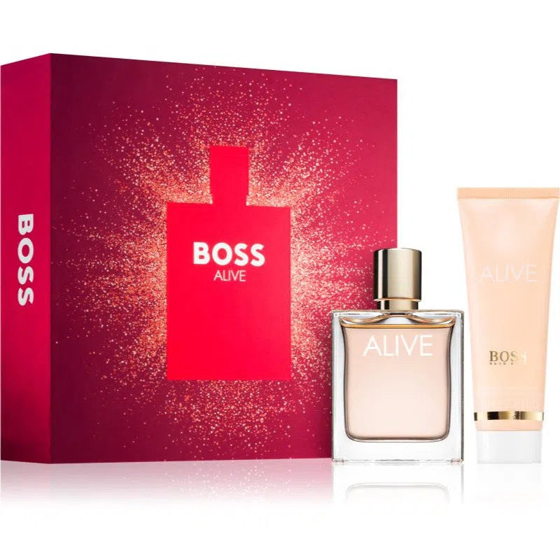 Estuche Hugo Boss Boss Alive EDP (W) / 2 Pc SP 50 ml; BL 75 ml - 3616304197925- Prive Perfumes Honduras