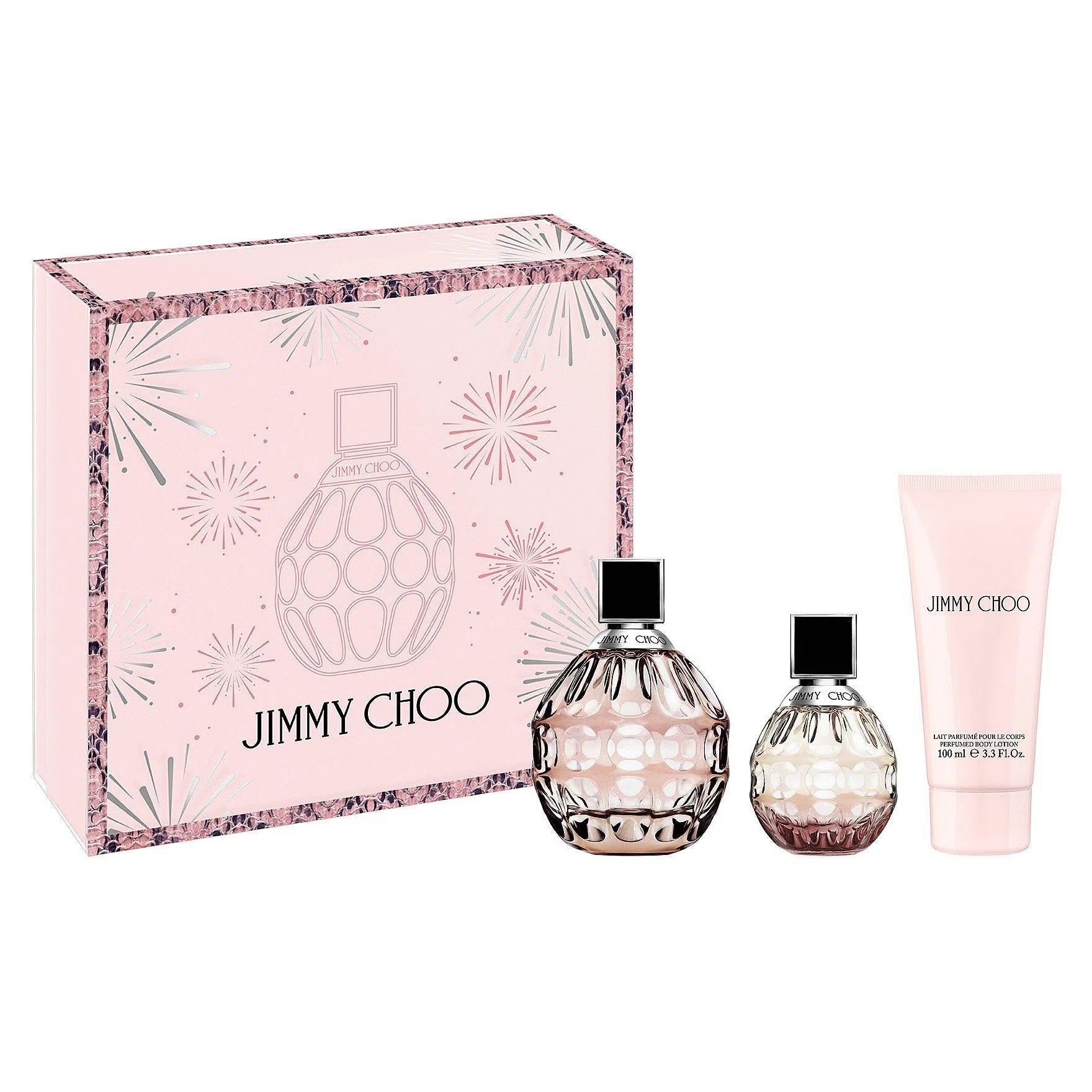 Estuche Jimmy Choo EDP (W) / 3 Pc SP 100 ml; BL 100 ml; SP 40 ml - 3386460134279- Prive Perfumes Honduras
