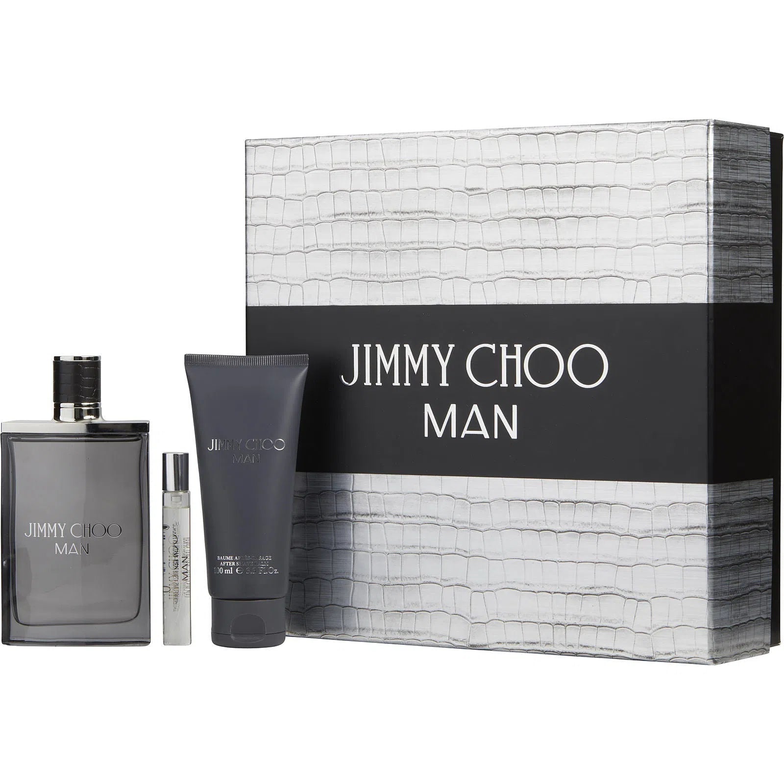 Estuche Jimmy Choo Man EDT (M) / 3 Pc SP 100 ml; AS 100 ml; SP 7.5 ml - 3386460123730- Prive Perfumes Honduras