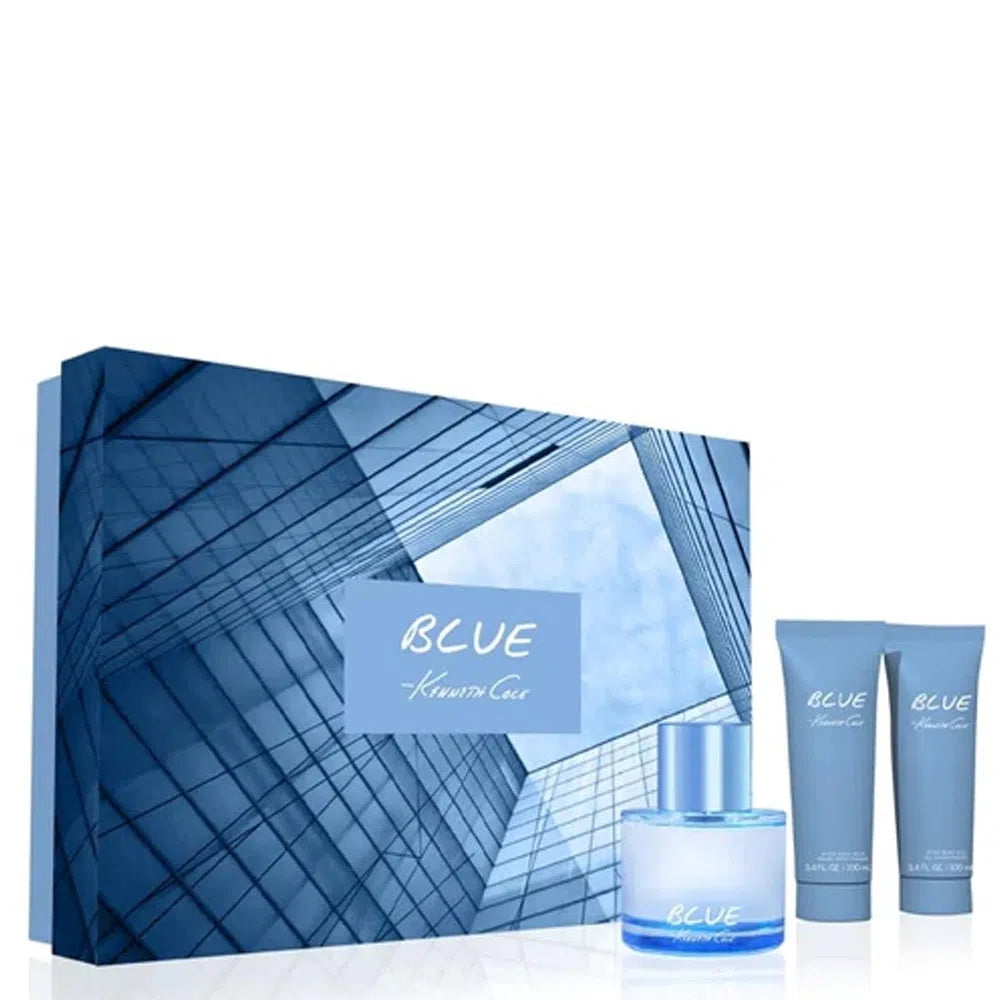 Estuche Kenneth Cole Blue EDT (M) / 3 Pc SP 100 ml; SG 100 ml; AS 100 ml - 608940581353- Prive Perfumes Honduras