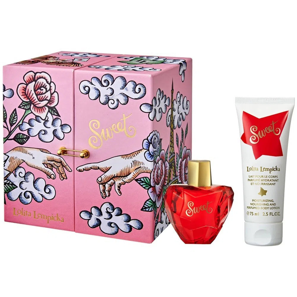Estuche Lolita Lempicka Sweet EDP (W) / 2 Pc SP 50 ml; BL 75 ml - 3760269840133- Prive Perfumes Honduras