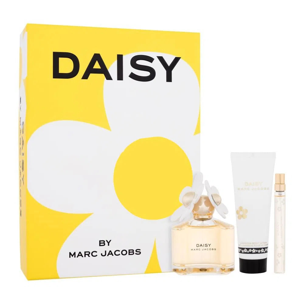 Estuche Marc Jacobs Daisy EDT (W) / 3 Pc SP 100 ml; BL 100 ml; 10 ml - 3616305181367- Prive Perfumes Honduras
