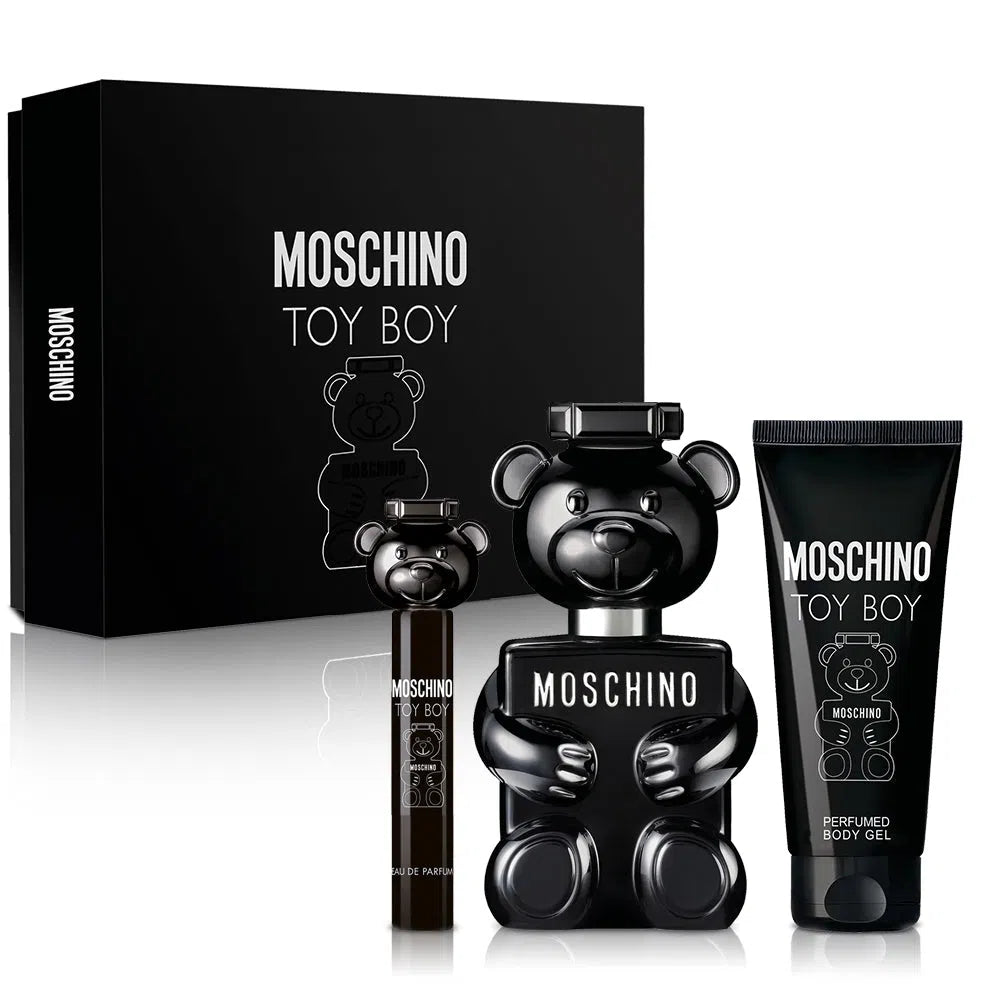 Estuche Moschino Toy Boy EDP (M) / 3 Pc SP 100 ml; SG 150 ml; SP 10 ml - 8011003879533- Prive Perfumes Honduras