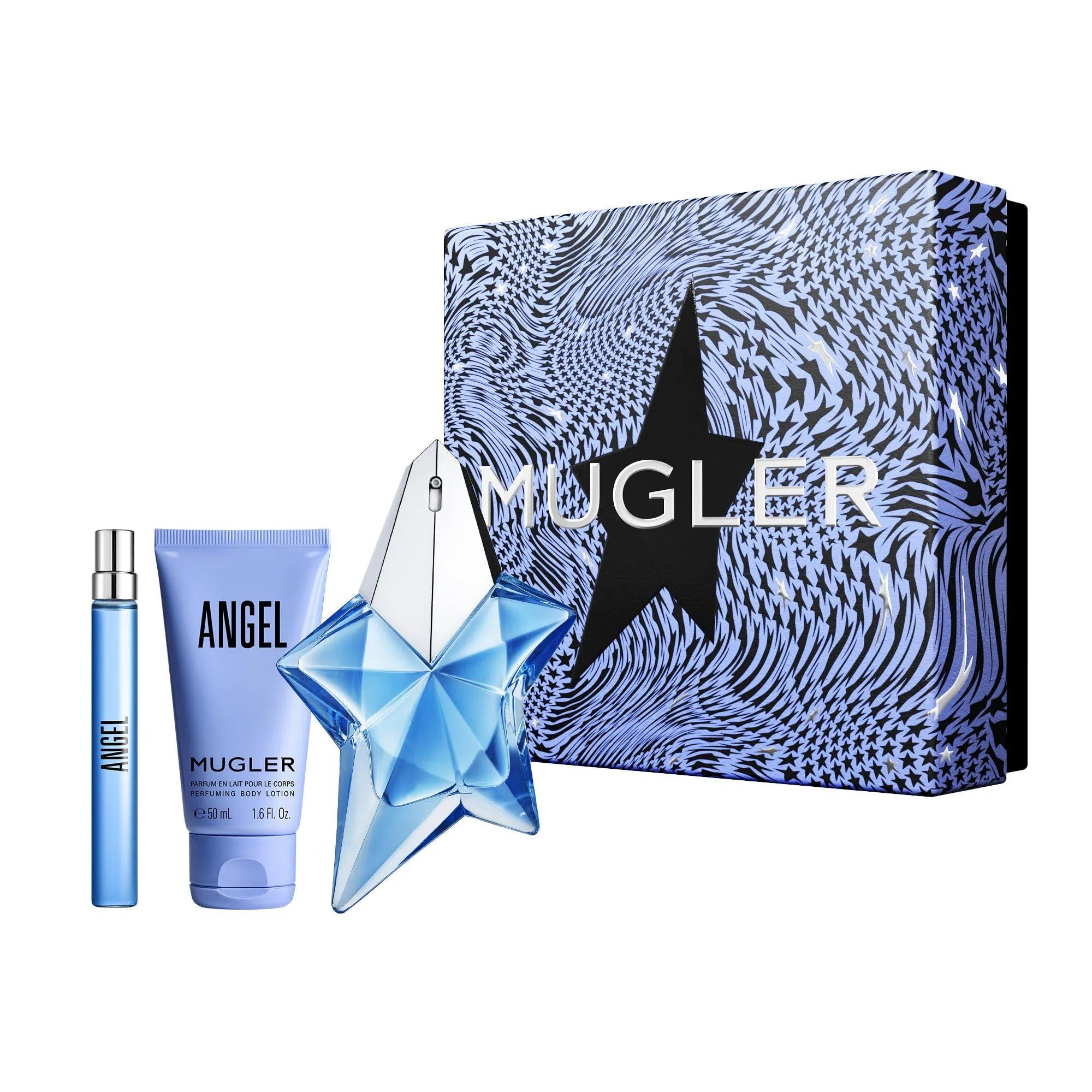 Estuche Mugler Angel EDP (W) / 3 Pc SP 50 ml; BL 50 ml; SP 10 ml - 3614274102086- Prive Perfumes Honduras