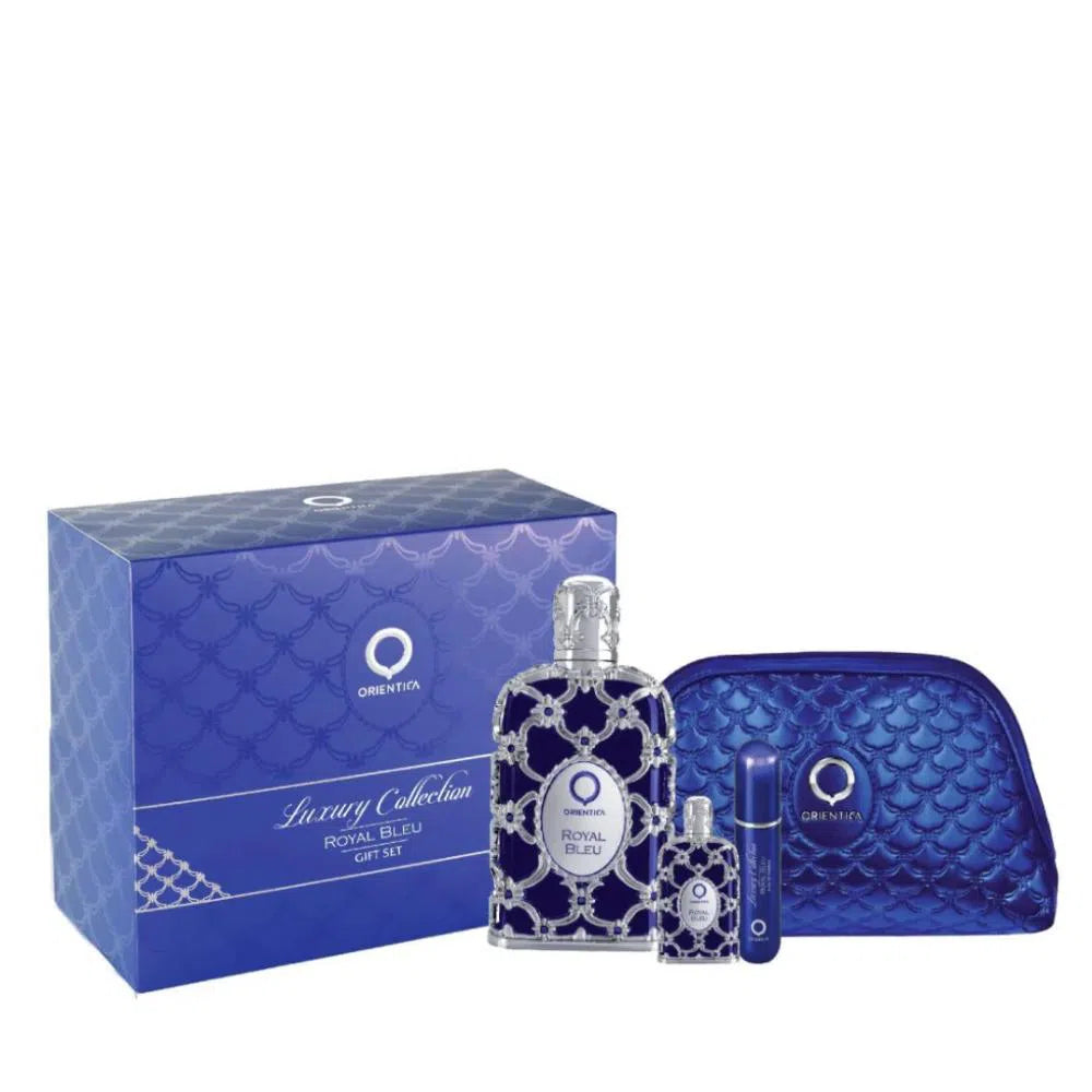 Estuche Orientica Royal Bleu EDP (U) / 4 Pc SP 80 ml; Mini; Atomizador; Bag - 6297001158319- Prive Perfumes Honduras