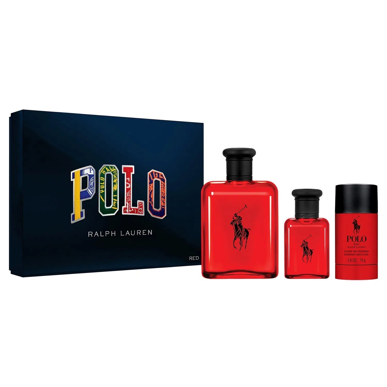 Estuche Ralph Lauren Polo Red EDT (M) / 3 Pc SP 125 ml; SP 40 ml; DEO Alcohol Free - 3605972903808- 1 - Prive Perfumes Honduras