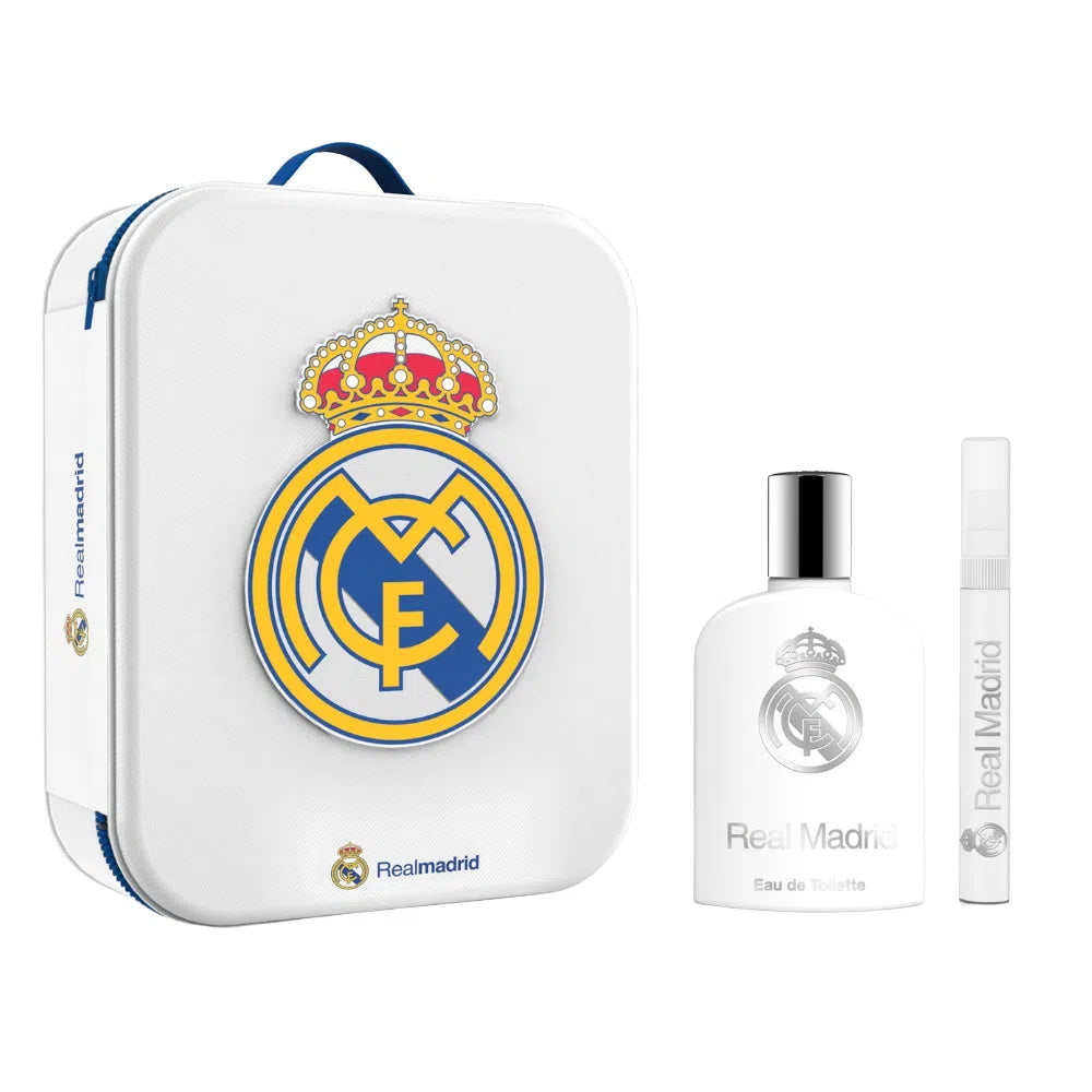  Football Club Real Madrid EDT (M) / 3 Pc SP 100 ml; SP 10 ml; Zip Case - 8411114085463- Prive Perfumes Honduras