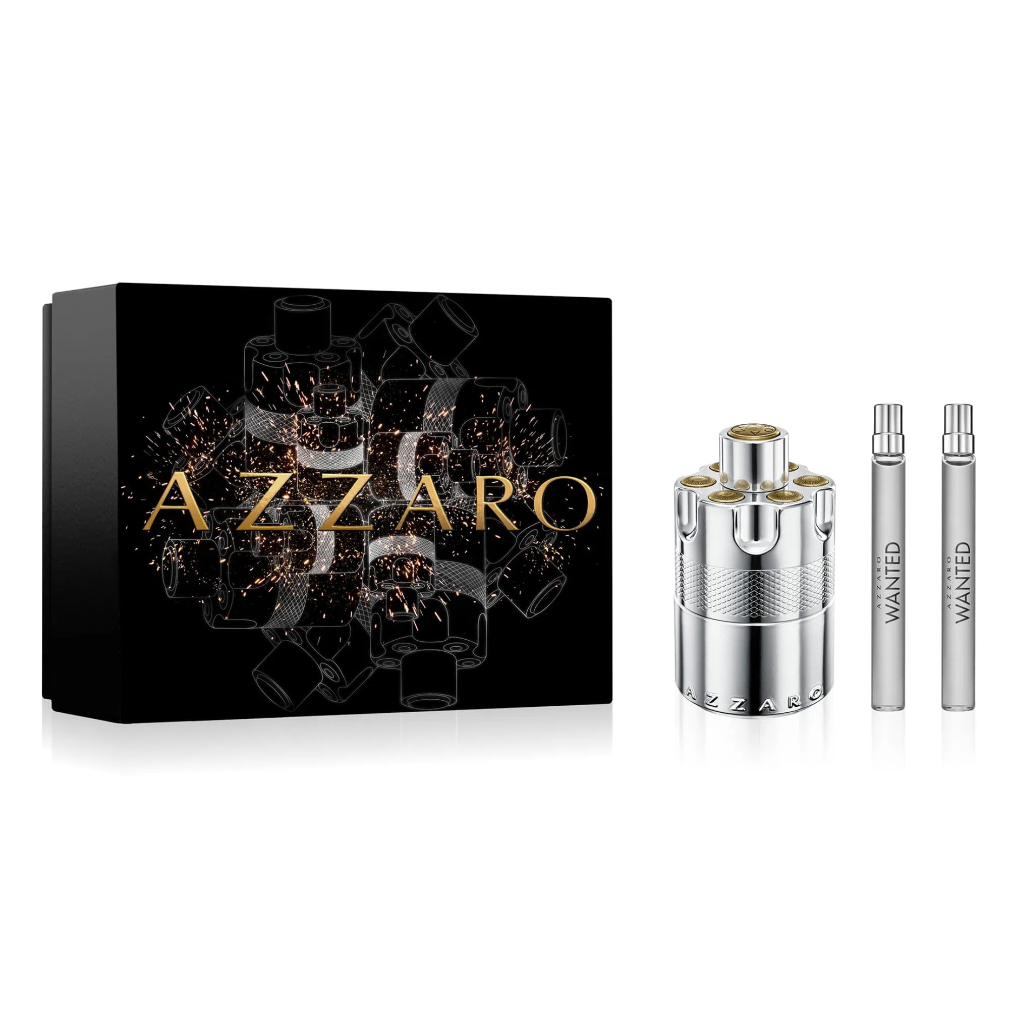 Perfume Azzaro Wanted EDP (M) / 3 PC SP 100 ml; SP 10 ml x 2 - 3614274101461- Prive Perfumes Honduras