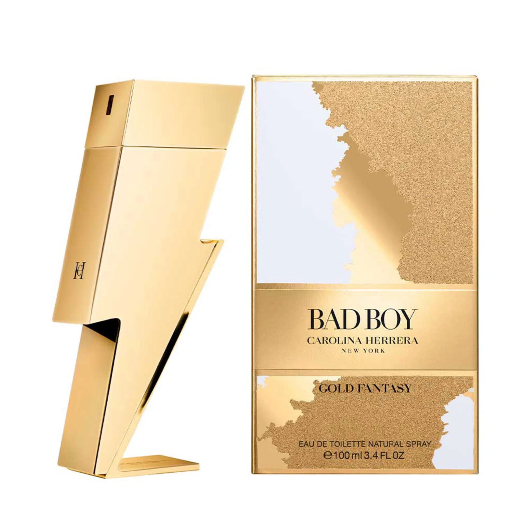 Perfume Carolina Herrera Bad Boy Gold Fantasy EDT (M) / 100 ml - 8411061028933- Prive Perfumes Honduras