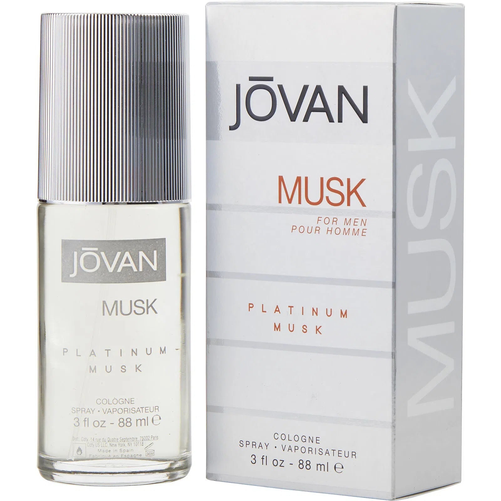 Perfume Jovan Platinum Musk EDC (M) / 88ml - 3614224332808- Prive Perfumes Honduras