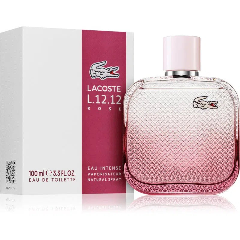 Perfume Lacoste L.12.12 Rose Intense EDT (W) / 100 ml - 3616303459949- Prive Perfumes Honduras