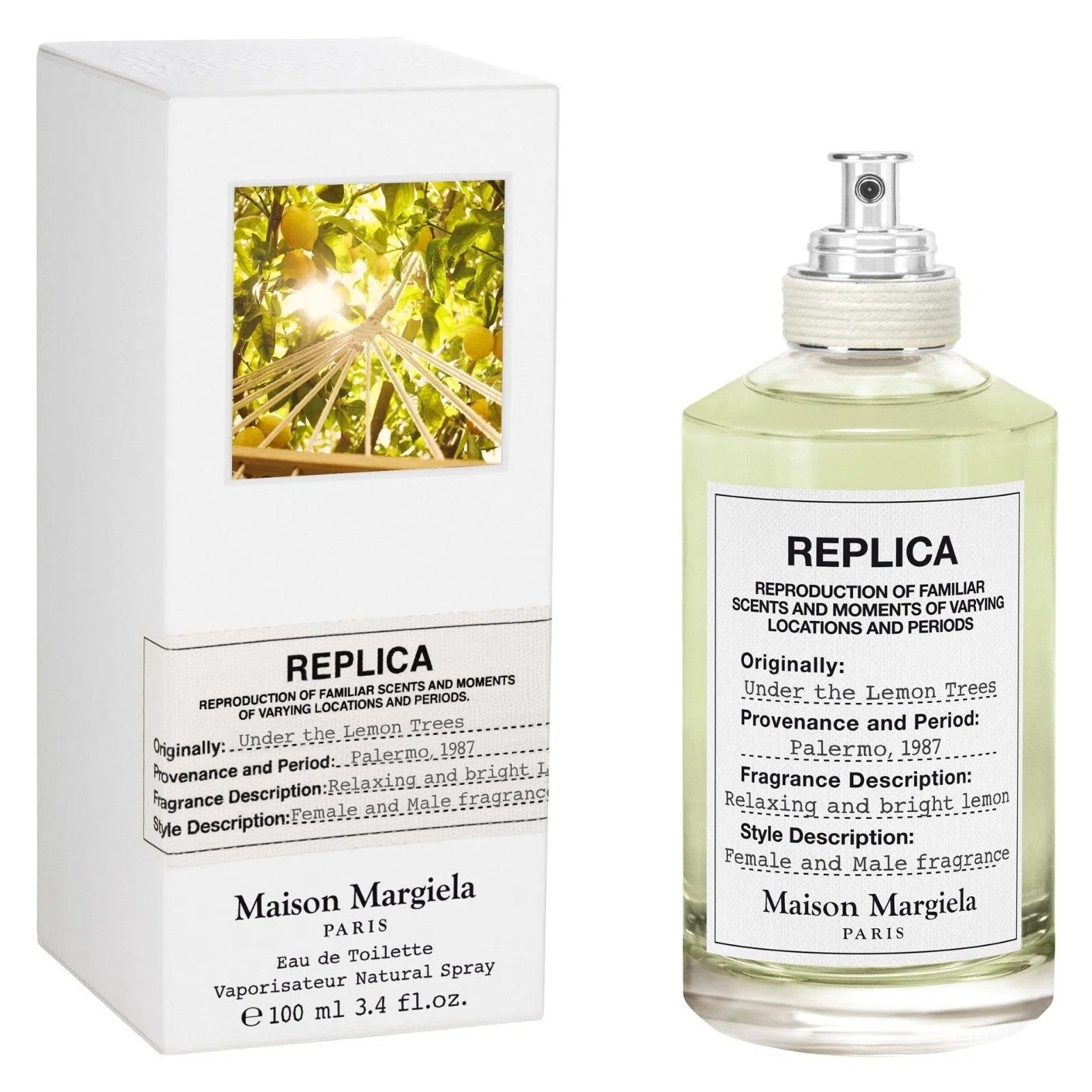 Perfume Maison Margiela Replica Under The Lemon Trees EDT (U) / 100 ml - 3614272404670- Prive Perfumes Honduras