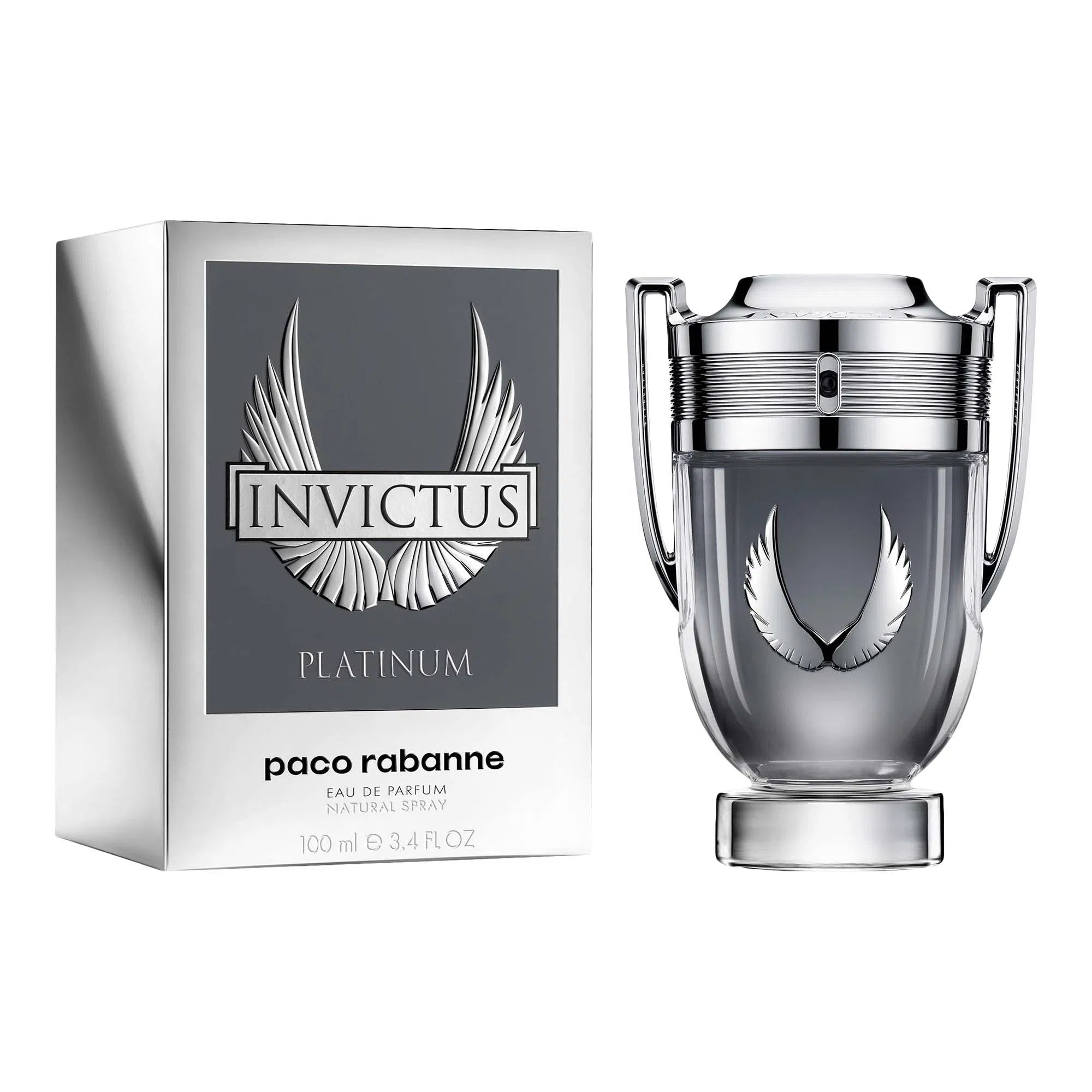 Perfume Paco Rabanne Invictus EDP Platinum (M) / 100 ml - 3349668599110- Prive Perfumes Honduras