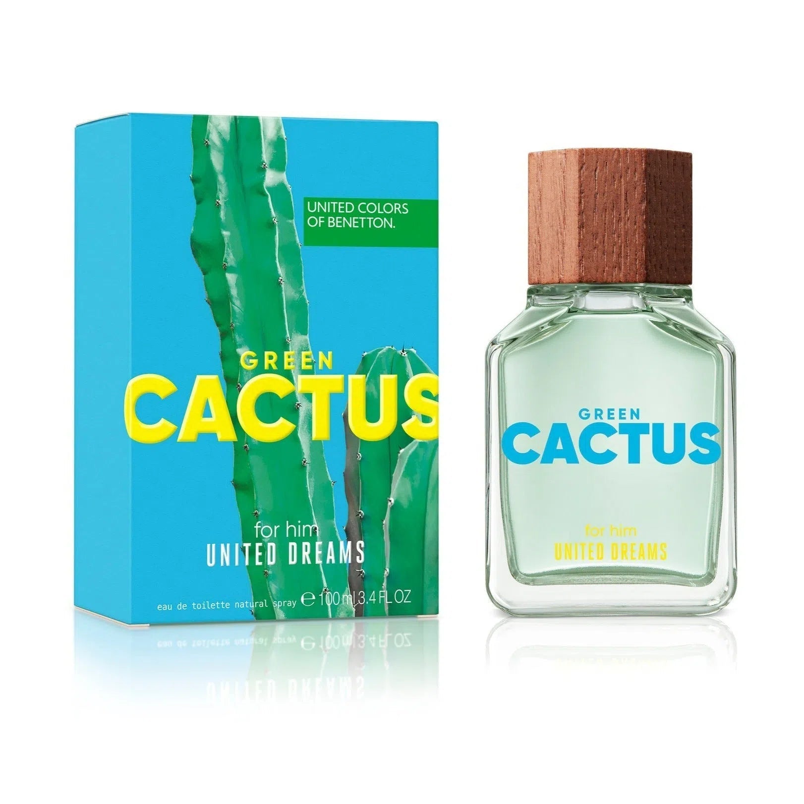 Perfume United Colors of Benetton Green Cactus For Him EDT (M) / 100 ml - 8433982024078- 1 - Prive Perfumes Honduras